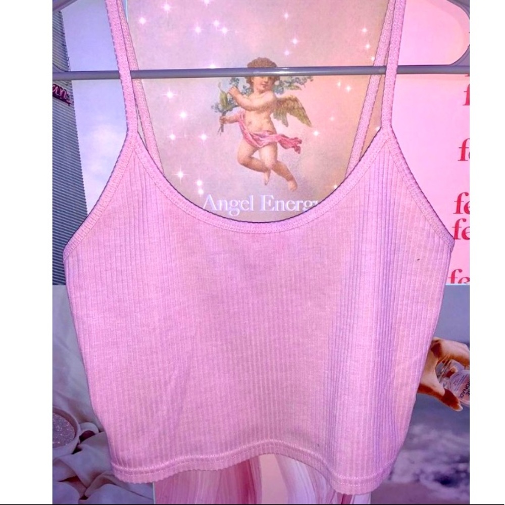 light pink pacsun cropped tank
